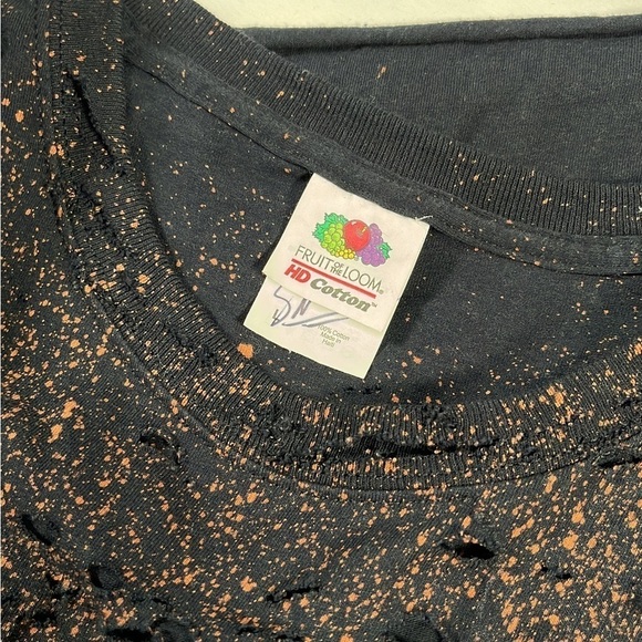 Tops & Tees | Vintage 2000s L Distressed & Bleached Custom Artwork Fruit of the - Picture 7 of 10